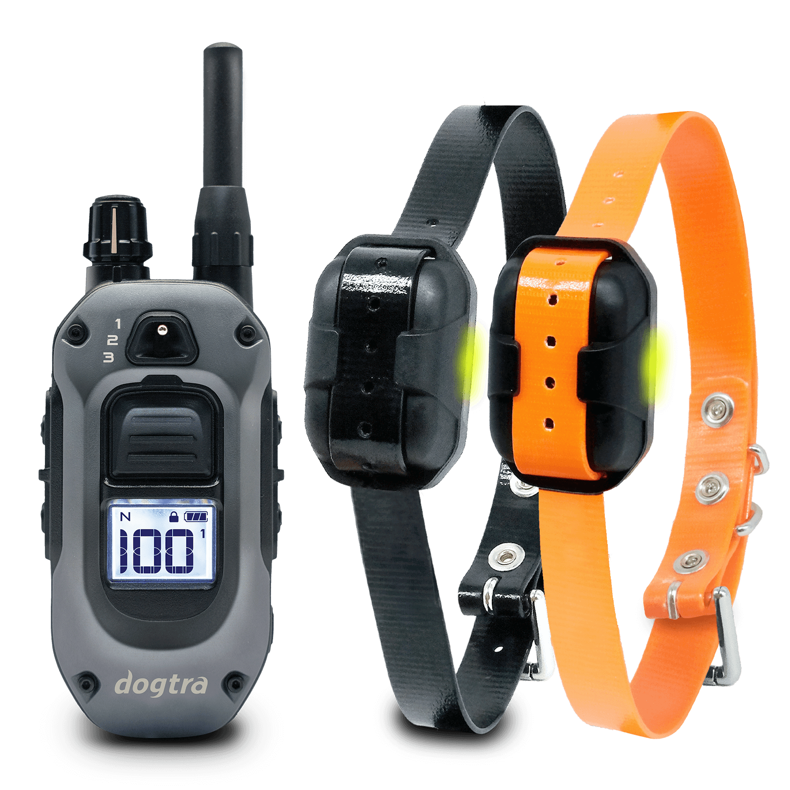 Dogtra 280X 2 Dog Unit e-collar with remote, featuring tone, vibration, BOOST functions, light, and safety level lock for effective training.