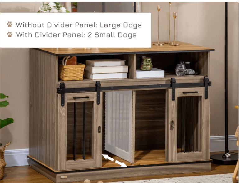 Dual-Function Dog Crate & End Table K9 - Feline Unique Pet Accessories