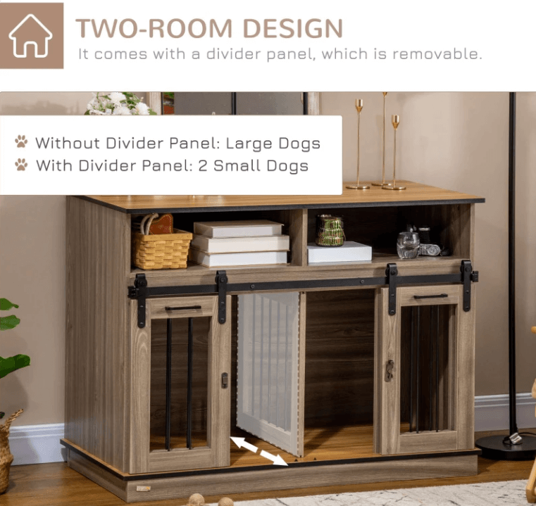 Dual-Function Dog Crate & End Table K9 - Feline Unique Pet Accessories