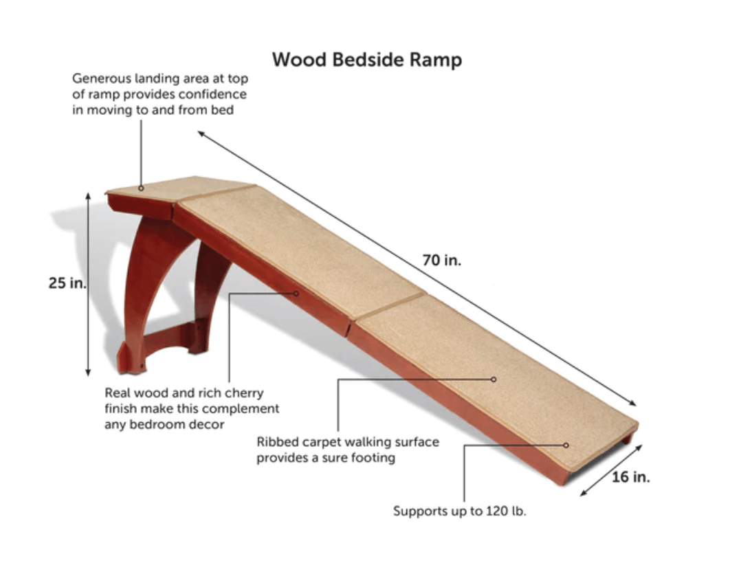 Bedside Dog Ramp K9 - Feline Unique Pet Accessories