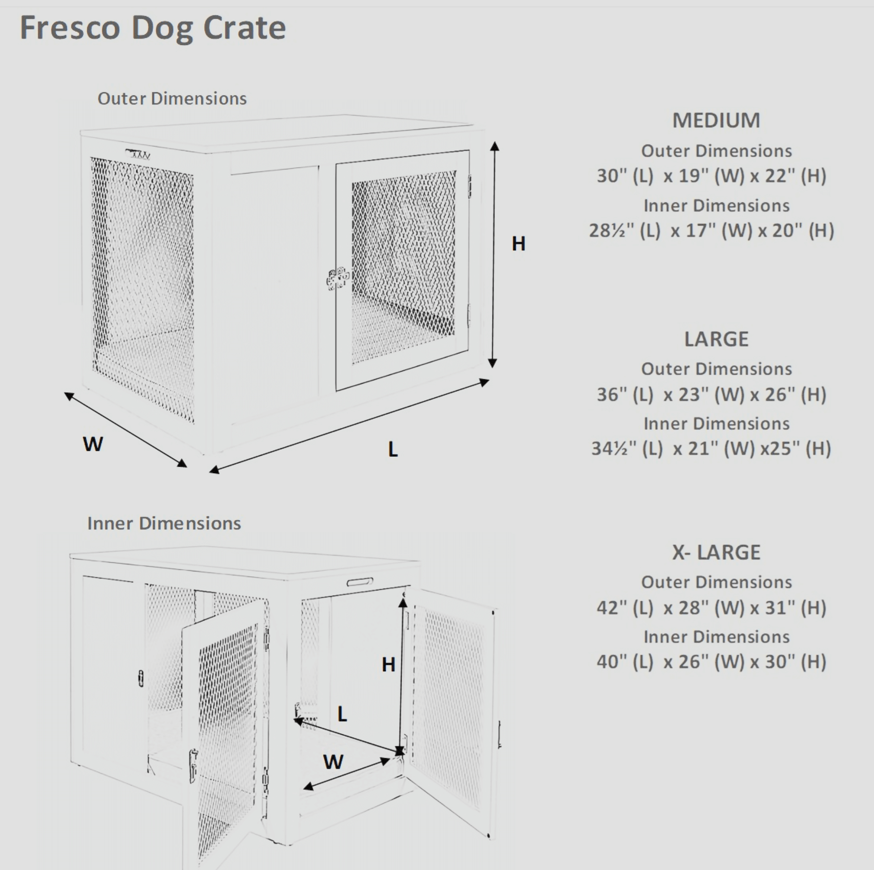 Fresco Dog Crate - Elegance & Comfort for Pets K9 - Feline Unique Pet Accessories