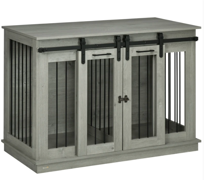 Dog Crate Furniture for Large Dog or 2 Small Dogs K9 - Feline Unique Pet Accessories