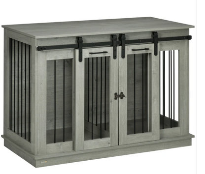 Dog Crate Furniture for Large Dog or 2 Small Dogs K9 - Feline Unique Pet Accessories