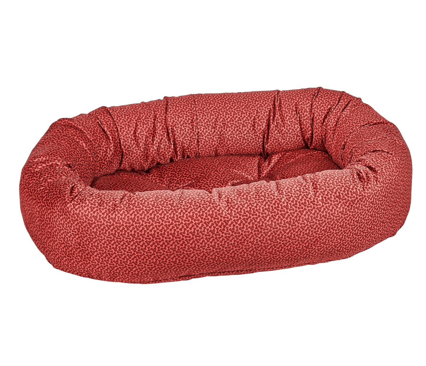 Bowsers Designer Donut Dog Bed | Color: Cherry Bones K9 - Feline Unique Pet Accessories