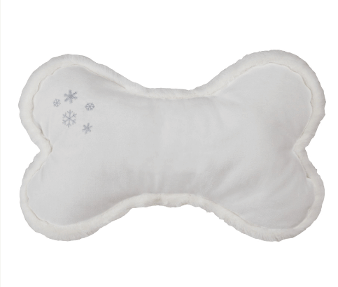 Bowsers Holiday Bone Pillow - Festive Snowflake Design K9 - Feline Unique Pet Accessories