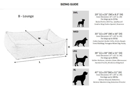 Bowsers B-Lounge Designer Dog Beds - Color: Natura K9 - Feline Unique Pet Accessories