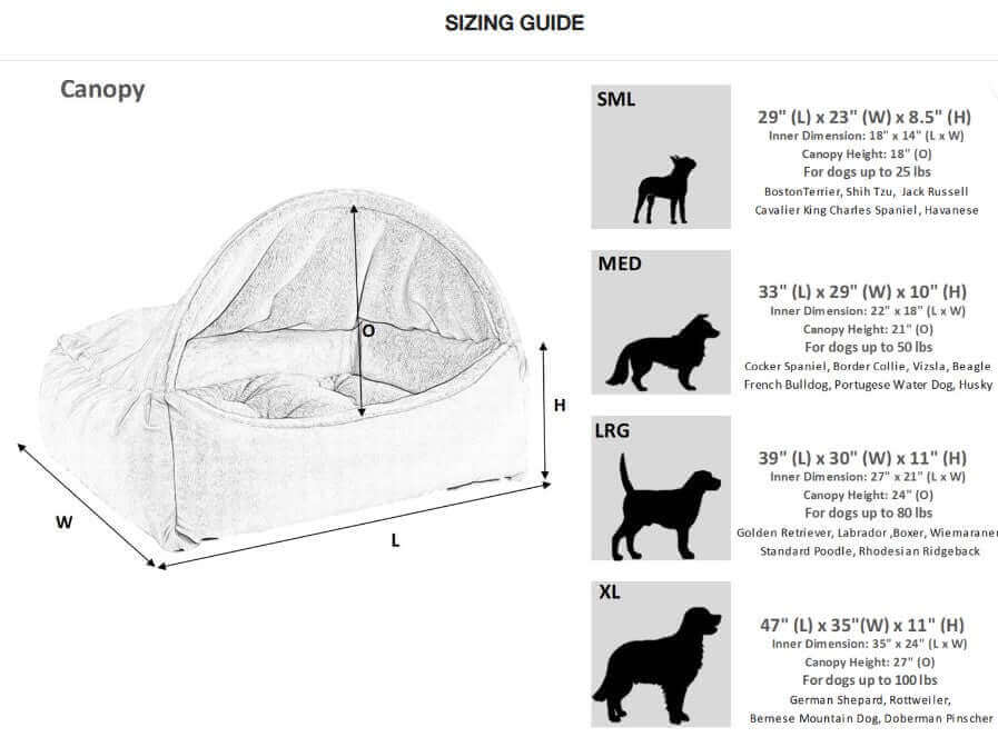 Bowsers Canopy Dog Bed | Color: Cloud K9 - Feline Unique Pet Accessories