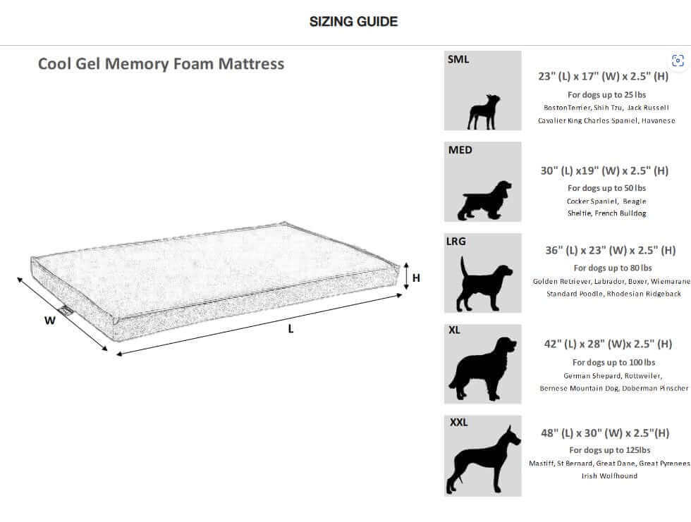 Cool Gel Memory Foam Dog Bed | Color: Sandstone K9 - Feline Unique Pet Accessories