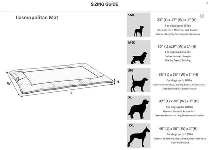 Bowsers Cosmopolitan Dog Mat | Color: Cloud K9 - Feline Unique Pet Accessories