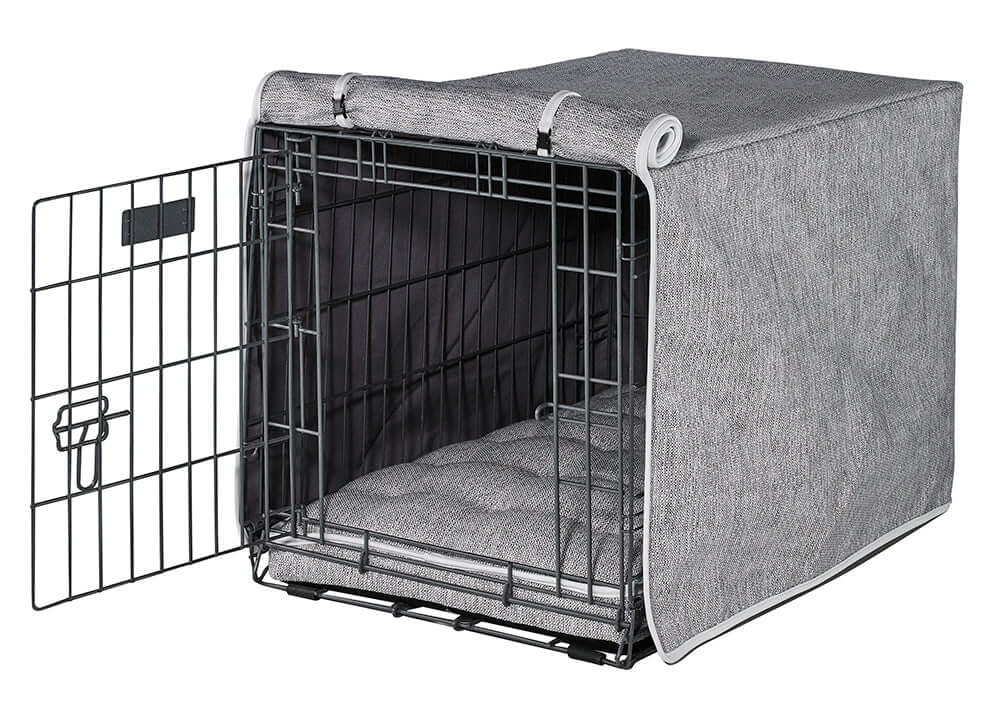 Luxury Dog Crate Cover | Color: Allumina K9 - Feline Unique Pet Accessories