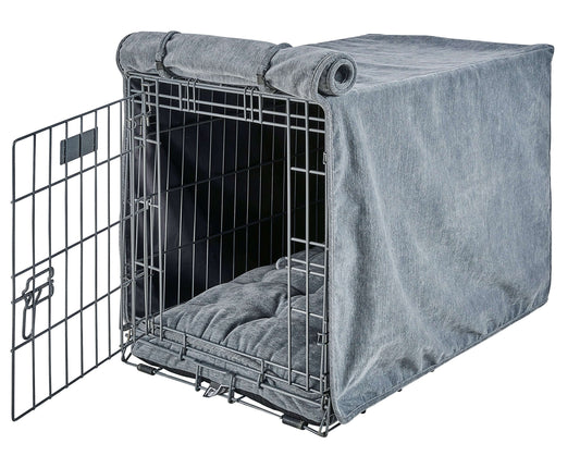 Luxury Dog Crate Cover | Color: Mineral K9 - Feline Unique Pet Accessories