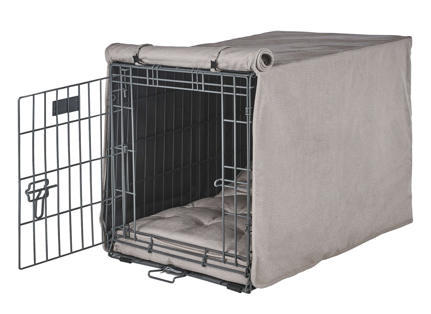 Luxury Dog Crate Cover | Color: Sandstone K9 - Feline Unique Pet Accessories