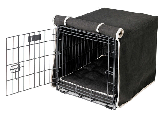 Luxury Dog Crate Cover | Color: Storm K9 - Feline Unique Pet Accessories