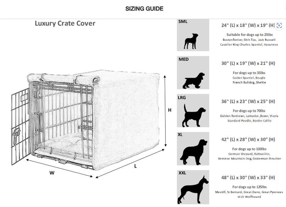 Luxury Dog Crate Cover | Color: Chocolate Bones K9 - Feline Unique Pet Accessories