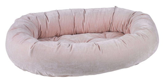 Bowsers Designer Donut Dog Bed | Color: Blush K9 - Feline Unique Pet Accessories