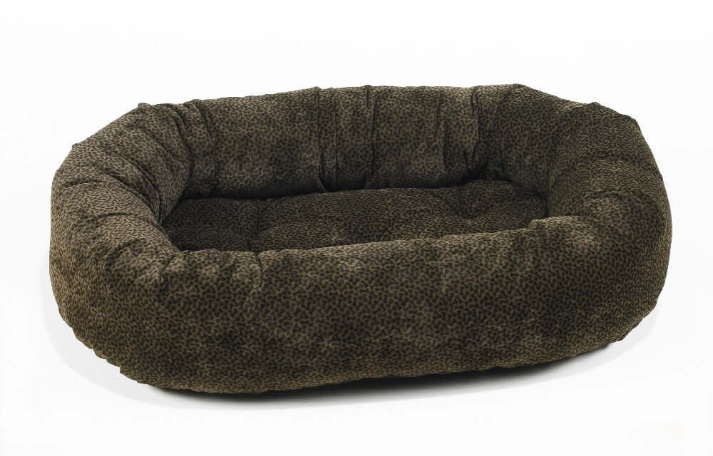 Bowsers Designer Donut Dog Bed | Color: Chocolate Bones K9 - Feline Unique Pet Accessories