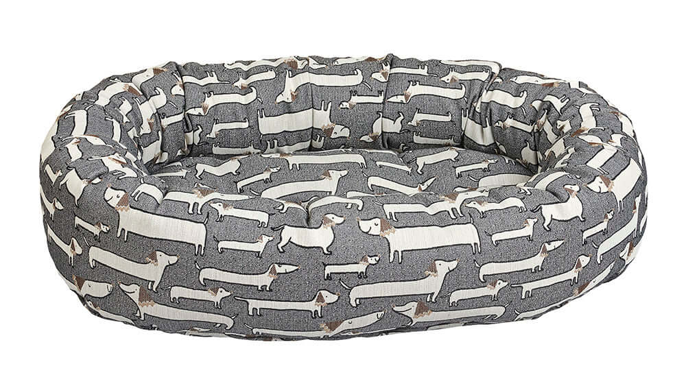 Bowsers Designer Donut Dog Bed | Color: Dashing Dogs K9 - Feline Unique Pet Accessories