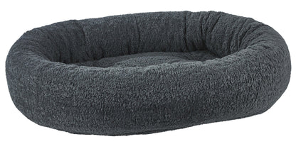 Bowsers Designer Donut Dog Bed | Color: Grey Sheepskin, Gray Sheepskin K9 - Feline Unique Pet Accessories