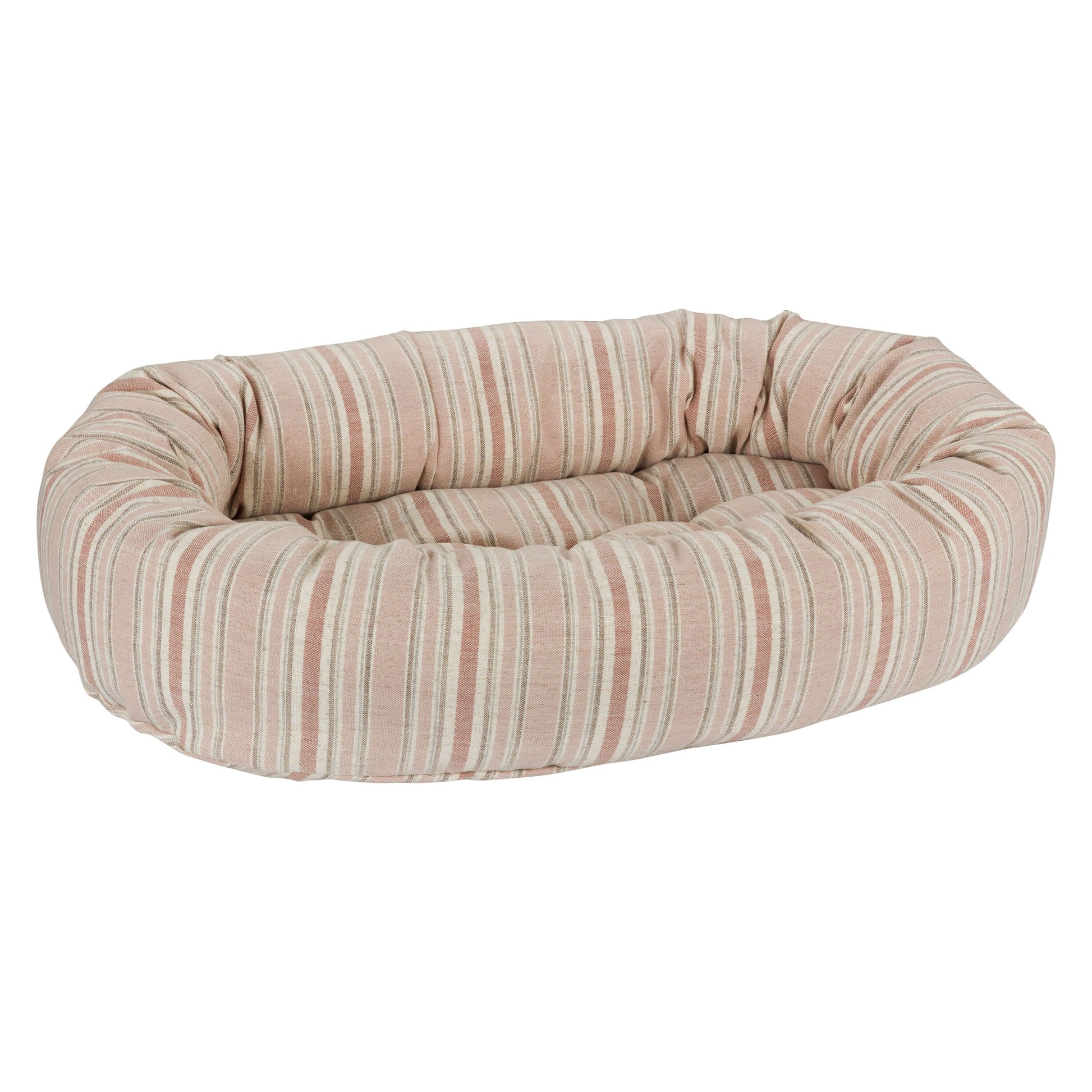 Bowsers Designer Donut Dog Bed | Color: Sanibel Stripe K9 - Feline Unique Pet Accessories