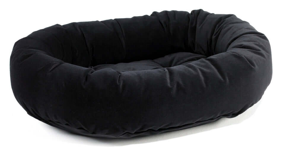 Bowsers Designer Donut Dog Bed | Color: Ebony K9 - Feline Unique Pet Accessories