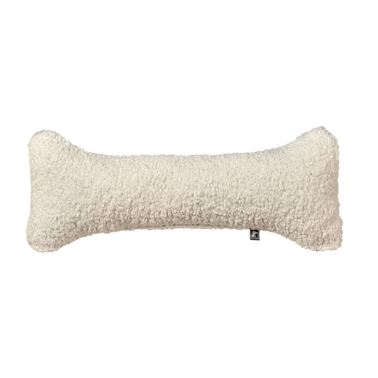 Bumper Bone Pillow for Dogs | Ivory Sheepskin K9 - Feline Unique Pet Accessories