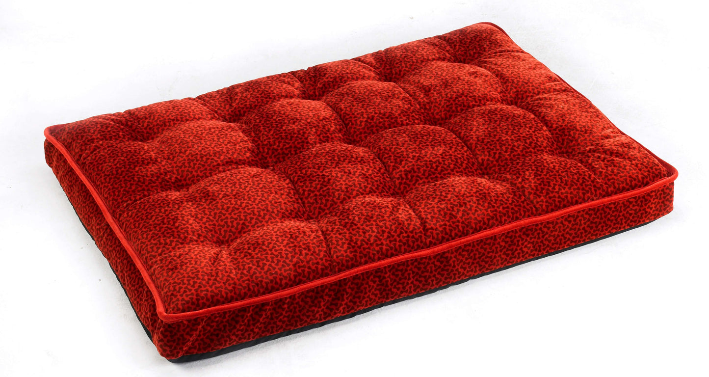 Bowsers Luxury Dog Crate Mattress | Color: Cherry Bones K9 - Feline Unique Pet Accessories