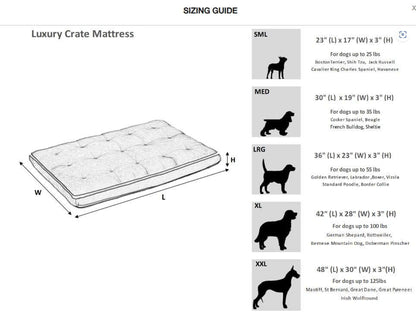 Bowsers Luxury Dog Crate Mattress | Color: Cherry Bones K9 - Feline Unique Pet Accessories