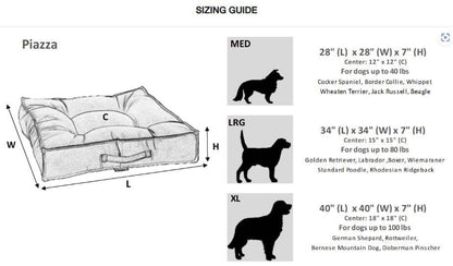 Bowsers Piazza Dog Bed -Luxurious | Color: Wrangler K9 - Feline Unique Pet Accessories