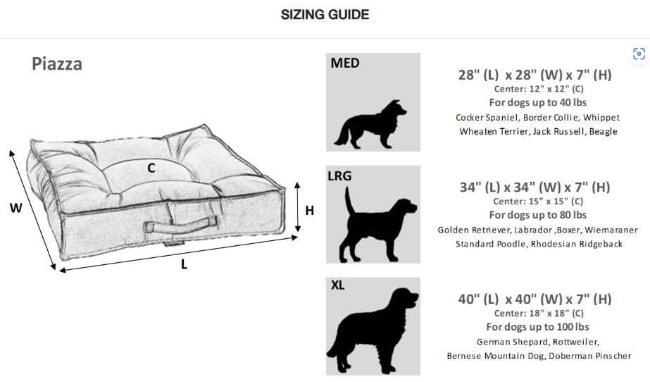 Bowsers Piazza Dog Bed -Luxurious | Color: Tribeca K9 - Feline Unique Pet Accessories