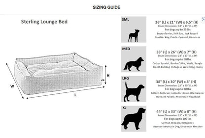 Luxury Bowsers Sterling Lounge Dog Bed | Color: Birch K9 - Feline Unique Pet Accessories