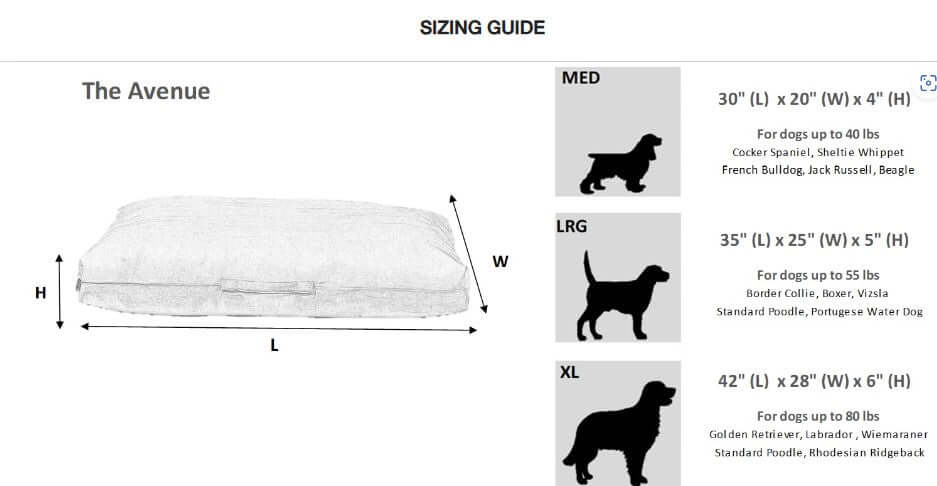 The Avenue Bed - Color: Parchment | Classic Comfort for Dogs K9 - Feline Unique Pet Accessories