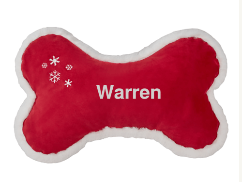 Bowsers Holiday Bone - Crimson | Festive Dog Treat K9 - Feline Unique Pet Accessories