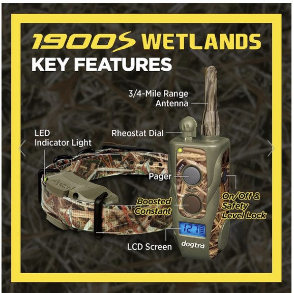 Dogtra 1900S Wetlands Boost & Lock Remote Dog Training E-Collar K9 - Feline Unique Pet Accessories