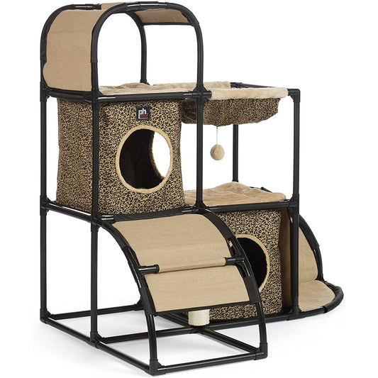 Prevue Pet Products Catville Townhome - Leopard Print K9 - Feline Unique Pet Accessories