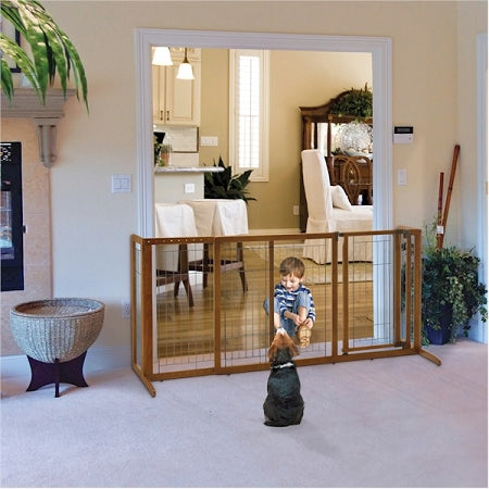 Medium Deluxe Freestanding Pet Gate K9 - Feline Unique Pet Accessories