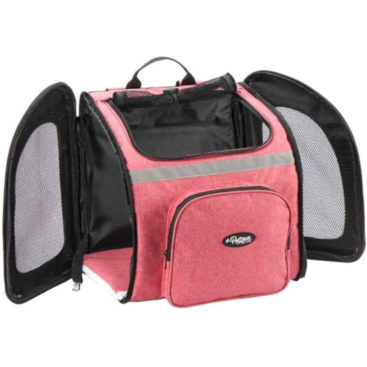 Petique Backpacker Pet Carrier Coral - 1 count K9 - Feline Unique Pet Accessories